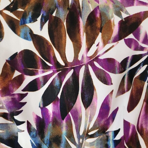 Maggy London Watercolor Floral Ponte Knit Career Cocktail Dress Size 8 - Picture 4 of 7